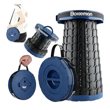 Imagem de Boreeman Banqueta dobrável atualizada 2026, leve, mas resistente, com capacidade de carga, 362 kg, banquinho dobrável portátil para acampamento, pesca, trilhas, churrasco