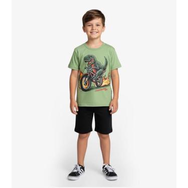 Imagem de Conjunto Infantil Curto Verão Menino Select Verde, 8, Verde