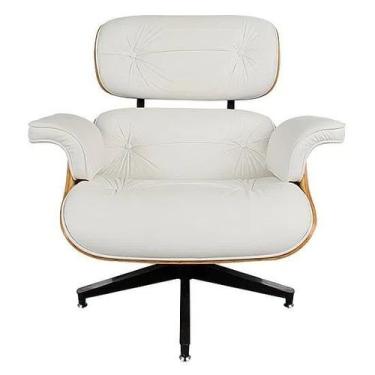 Imagem de Poltrona Charles Eames com Puff em Couro Natural - Personal Decor, Bra