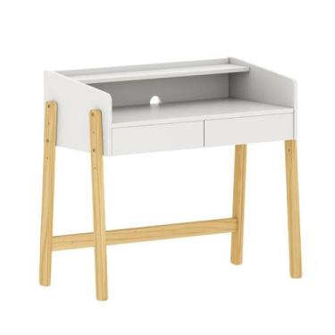 Imagem de Escrivaninha Infantil Play com Altura Regulável 2 Gavetas  Branco com 