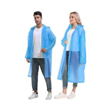 Imagem de Ponchos De Chuva Reutilizáveis Para Adultos, Impermeáveis, Com Capuz E