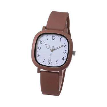 Imagem de Relógio Feminino Casual De Quartzo Com Pulseira De Silicone, Relógio D