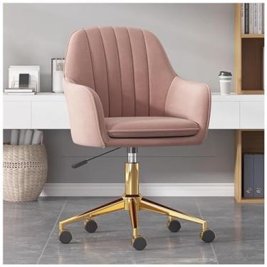 Imagem de Cadeira de escritório em casa, giratória de 360° com rodas, poltrona de computador ajustável em altura, encosto confortável para sala de estar, quarto, penteadeira, estudo