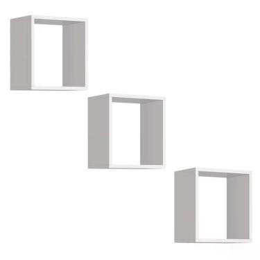 Imagem de Kit 3 Nichos Juju Branco - Reller Móveis Branco