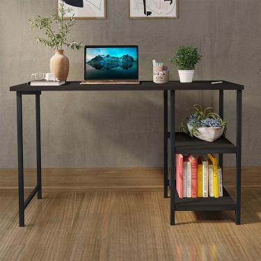 Imagem de Escrivaninha Mesa Office Estudo Estilo Industrial 110cm Klm Preto/preto