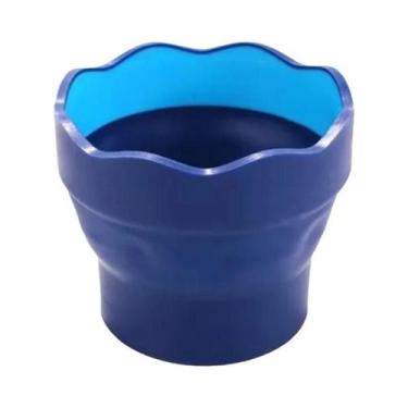 Imagem de Copo De Água Para Artistas Faber-Castell Clic & Go Verde Escuro Com Su