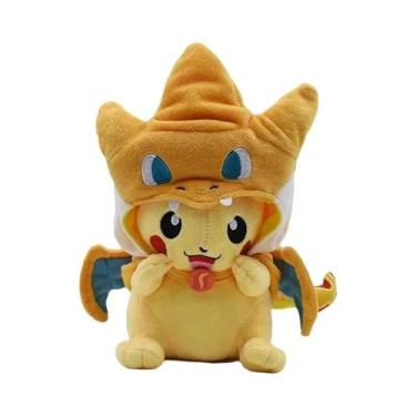 Imagem de Brinquedos De Pelúcia Eevee Pikachu Charizard Lucario Bonecos De Anima
