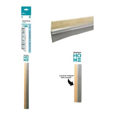 Imagem de Veda Porta Com Adesivo 3m 90cm Rodo Silicone Incolor Stamaco