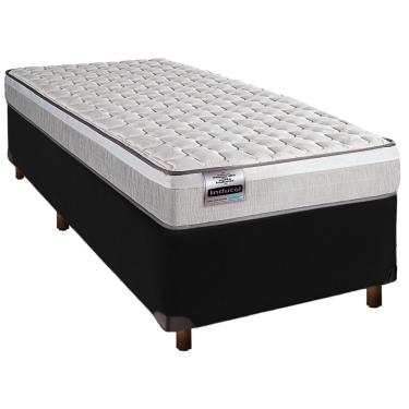 Imagem de Colchão Solteiro Molas Ensacadas + Box Preto - Hanover Inducol