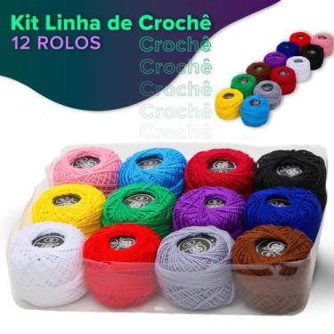 Imagem de Estojo De Crochê Com 12 Rolos - Várias Cores - NYBC