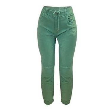 Imagem de Calça Feminina Ellus Jogging Color Preppy Verde-Feminino