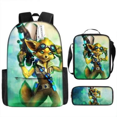 Imagem de Conjunto de mochilas Paladins Anime School, 3 unidades/lote para crian