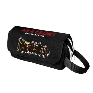 Imagem de Estojo de lápis portátil Akatsuki Canvas de grande capacidade - yiweis