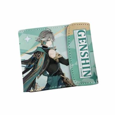 Imagem de Wallet Genshins Impacts Aethers Anime Characters Slim BiFold - Yiweisa