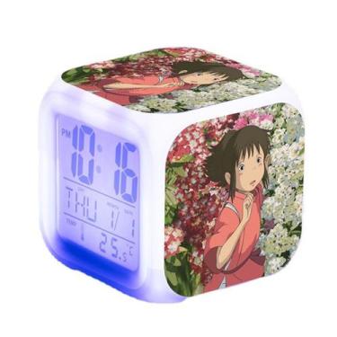Imagem de Relógio digital LED Ogino Chihiro Square com função de despertador - y