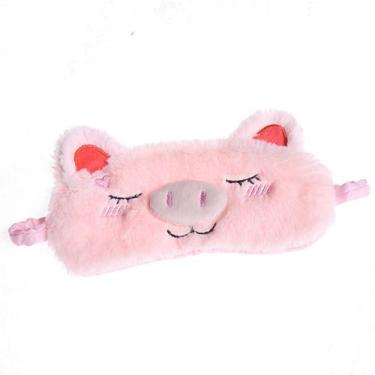 Imagem de Máscara Sleep Eye Mask Plush Pig Anime Super Soft Eye Cover rosa - yiw