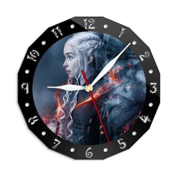 Imagem de Relógio de parede Daenerys Targaryen Games of Thrones Anime 30cm - yiw
