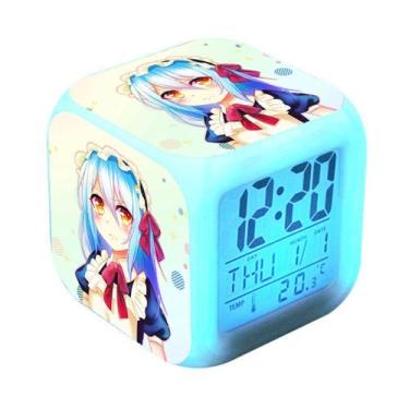 Imagem de Despertador digital LED Slimes Square 8x8x8cm para crianças - yiweisai