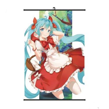 Imagem de Pôster artístico Pôster de parede Hatsune Miku 40x60cm de tecido+plást