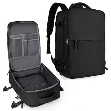 Imagem de Mochila coowoz de viagem esportiva unissex, bagagem de cabine, aprovada por companhias aéreas, para notebook, B - preto, Large