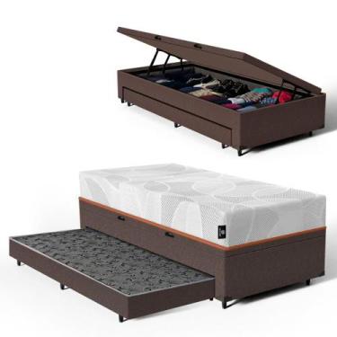 Imagem de Cama Box Baú com Colchão de Espuma D33 Enrolado Sonno Full - Umaflex +