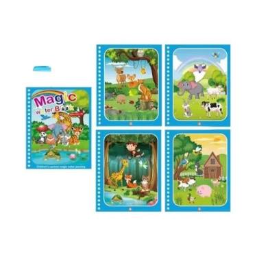 Imagem de Livro De Colorir Com Água Reutilizável Com Caneta, Brinquedo Sensorial