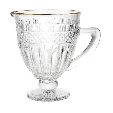 Imagem de Jarra 1 L Transparente Com Borda Dourada Brand Wolff