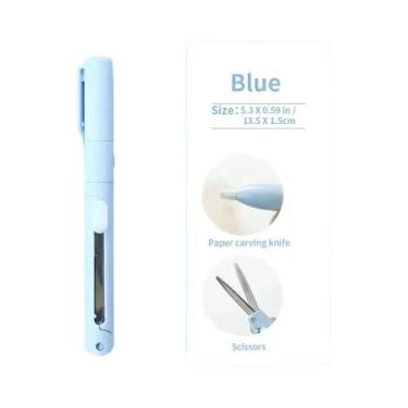 Imagem de Tesoura Portátil Mini Multifuncional 2 Em 1, Cortador De Papel Em Form