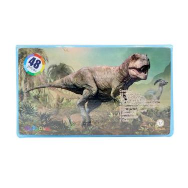 Imagem de Estojo maleta escolar dino com 48 peças inmetro - Union Oceano, E