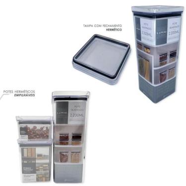 Imagem de Organização perfeita com o Pote Hermético Empilhável Lumini - Paramoun