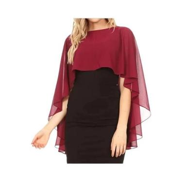 Imagem de Capa Elegante De Chiffon Para Casamento Feminina, Acessórios Para Noiv