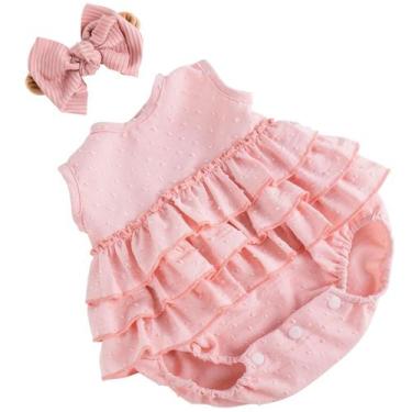 Imagem de Conjunto de roupas para bonecas Aori Lifelike de 50 cm com vestido ros