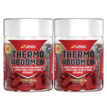 Imagem de 2x Termogênico Thermo Abdomen Body Action 60 Capsulas -, Sem Sabor
