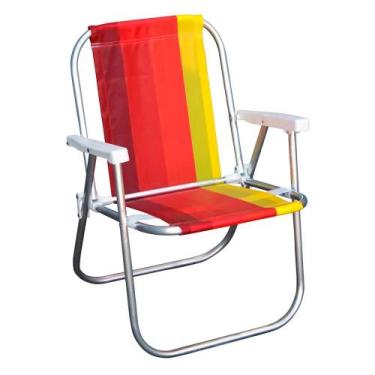 Imagem de Cadeira de Praia Alta Botafogo em Alumínio Cores Diversas - Item Sorti