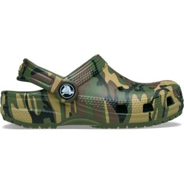 Imagem de Sandália Crocs Classic Camouflage Clog T Army Green/Multi-Unissex