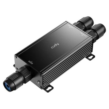 Imagem de Cudy Extensor PoE externo Gigabit de 2 canais, 2 portas PoE de saída, IP67 à prova d'água, 10/100/1000 Mbps, repetidor PoE/amplificador PoE, suporte na parede, em conformidade com 802.3bt / 802.3at / 802.3af