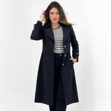 Imagem de Casaco Malise Trench Coat Longo com Cinto Feminino-Feminino