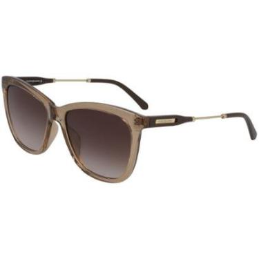 Imagem de Óculos de Sol Calvin Klein Jeans CKJ20807S N 273 - Marrom Cristal 57-Feminino