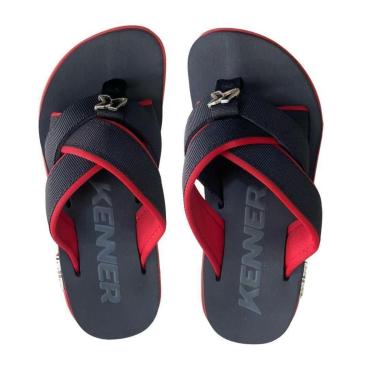 Imagem de Chinelo Masculino Kenner Original Kivah Spider Poliester - Preto/Vermelho-Masculino