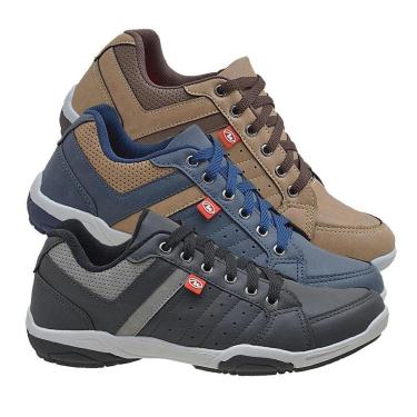 Imagem de Kit 3 Pares Sapatênis Masculino Casual FXB Macio Conforto-Masculino