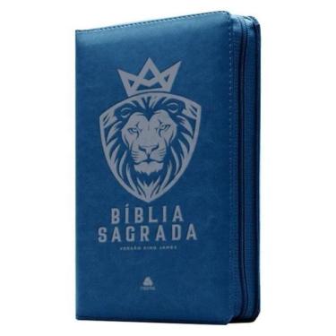 Imagem de Bíblia Sagrada King James Com Zíper - Azul