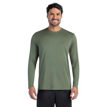 Imagem de Camiseta Manga Longa Essential Olympikus Masculina, Verde, M