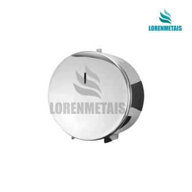 Imagem de Suporte Rolo Papel Higienico Aço Inox Com Porta Cadeado 300m - Loren M