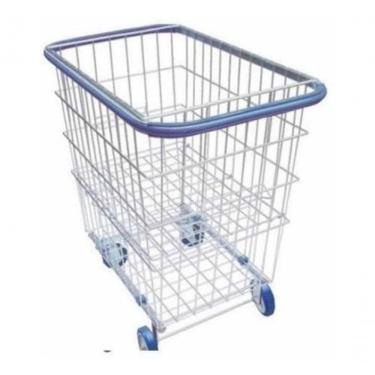 Imagem de Carrinho com Repartição Lateral G2 para Separação de Produtos 215L em Aço Carbono Galvanizado Prata Premium Colchões