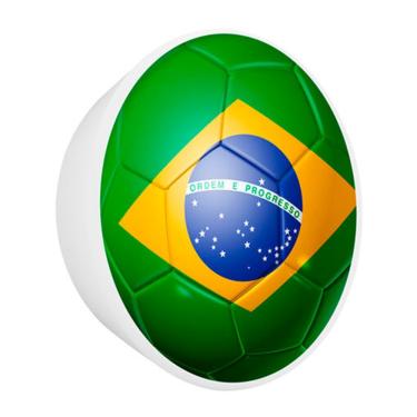 Imagem de Arandela de Parede Bandeira do Brasil Tpc com Iluminação Indireta Aconchegante e Cabo d...