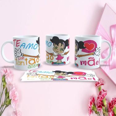 Imagem de Caneca de Porcelana Mães Estampa 36 para Dia das Mães 325ML Decorada Apta micro-ondas l...