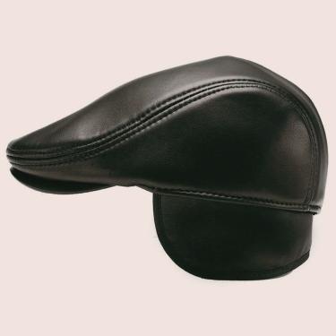 Imagem de Boina Masculina OEM Estilo Italiano Modelo Liso Inverno em Material Sintético Marrom