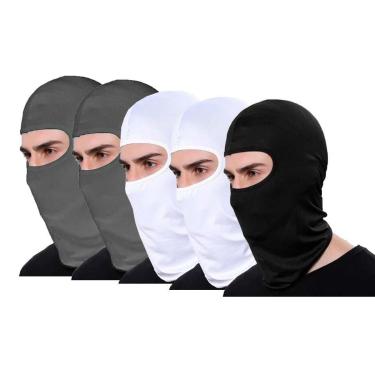 Imagem de Kit 5 Balaclava Térmica Ninja Touca Motociclista Proteção Uv 50+ - Creme - Único - Home...