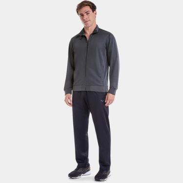 Imagem de Agasalho Mizuno II Masculino, Grafite, Preto, GG