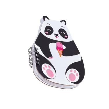 Imagem de Caderneta Espiral BRW Zoo BRW Panda com Capa Dura 80 Folhas Pautadas Formato 10CM X 14C...